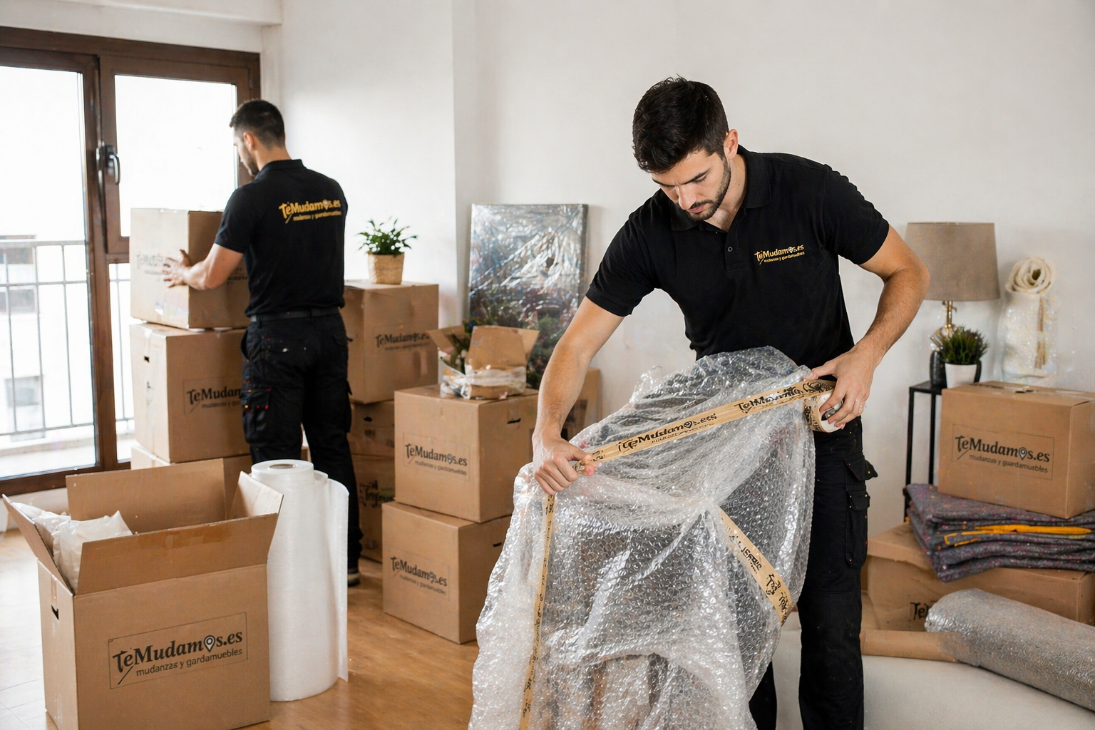 mudanza de piso con embalaje